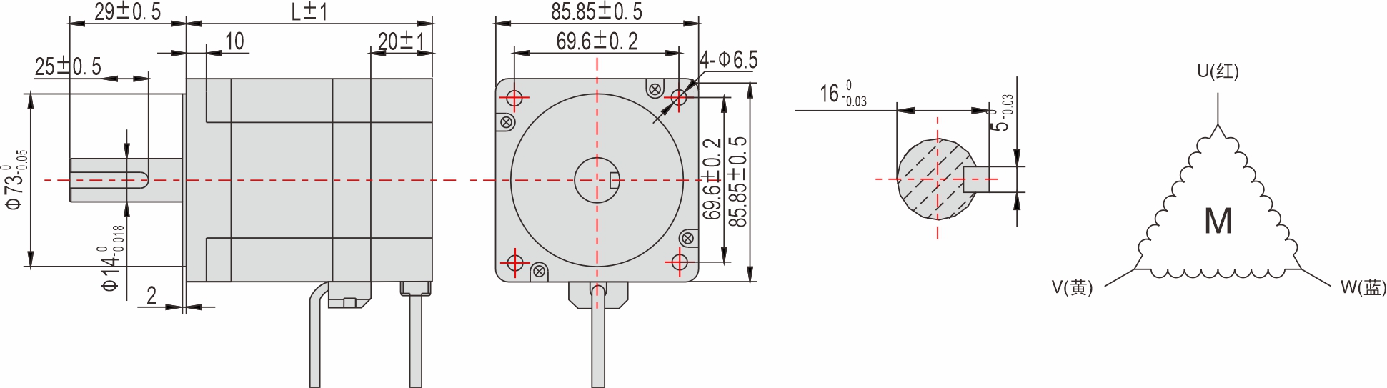 85mm 系列 閉環(huán)步進(jìn)電機(jī)